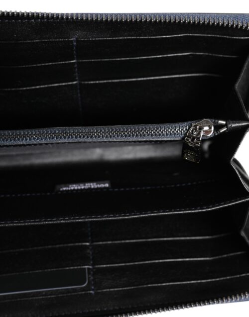 Dolce & Gabbana must-sinine meeste kontinentaalne rahakott eksootilisest nahast