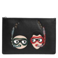 Dolce & Gabbana must meeste #DGFAMILY kaunistustega sidurkotike