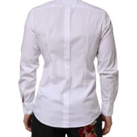 Dolce & Gabbana valge puuvillane GOLD pikkade varrukatega meeste triiksärk