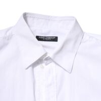 Dolce & Gabbana valge puuvillane STAFF pikkade varrukatega särk