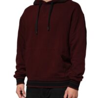 Dolce & Gabbana burgundipunane meeste kapuutsiga sviiter