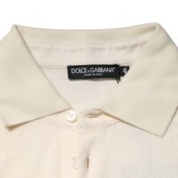 Dolce & Gabbana elevandiluu toonis puuvillane frotee logotaskuga polo T-särk