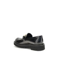 Valentino Garavani Black Leather Slip-On Loafers