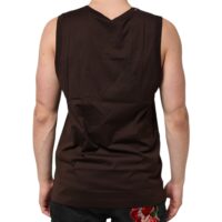 Dolce & Gabbana pruun puuvillane meeste varrukateta alusmaika