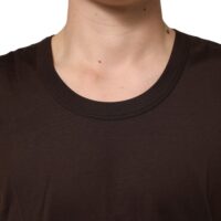 Dolce & Gabbana pruun puuvillane meeste varrukateta alusmaika