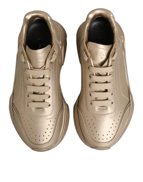 Dolce & Gabbana Gold Leather Daymaster naiste tossud