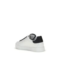 8888383.jpeg Dolce & Gabbana White Calf Leather Bos Taurus Low Top Sneakers