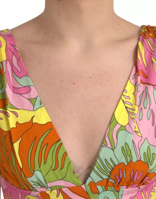 8901313.jpeg Dolce & Gabbana mitmevärviline lilleline siidist avar minikleit