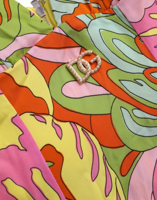 8901317.jpeg Dolce & Gabbana mitmevärviline lilleline siidist avar minikleit