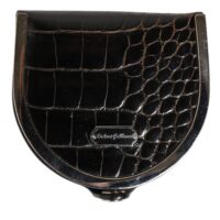 Dolce & Gabbana must poleeritud krokodillinahast meeste münditaskuga rahakott