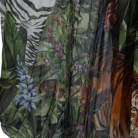 Dolce & Gabbana mitmevärviline siidist džunglimustriga naiste maksikleit