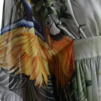 Dolce & Gabbana mitmevärviline siidist džunglimustriga naiste maksikleit