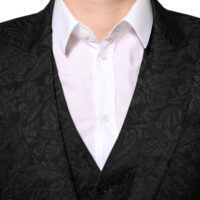 Dolce & Gabbana must 3-osaline brokaatne žakaarkangas ülikond MARTINI