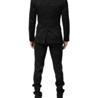 Dolce & Gabbana must 3-osaline brokaatne žakaarkangas ülikond MARTINI