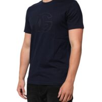 8975739.jpeg Dolce & Gabbana tumesinine meeste T-särk DG logoprindiga