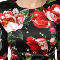 Dolce & Gabbana must lilleline Fiori Pittorici mini bodycon kleit