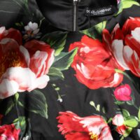 Dolce & Gabbana must lilleline Fiori Pittorici mini bodycon kleit