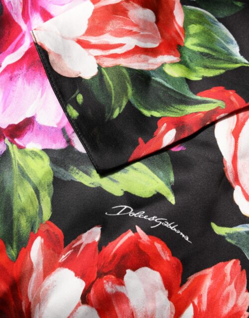 Dolce & Gabbana must lilleline Fiori Pittorici mini bodycon kleit