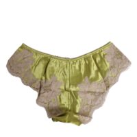 Dolce & Gabbana rohelised siidsatäänist pitsäärega aluspüksid