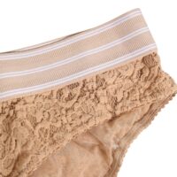 Dolce & Gabbana beež pitsiline Brasiliano aluspüksid logovärvliga