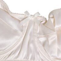 Dolce & Gabbana valge siidist satiinist balconette-rinnahoidja