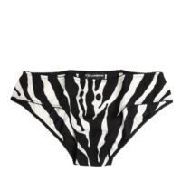 Dolce & Gabbana must-valge sebramustriga slip-aluspüksid