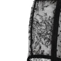 Dolce & Gabbana mustad läbipaistvad täpilise pitsiga kõrge vöökohaga aluspüksid