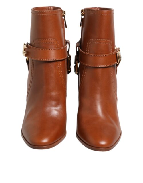 Dolce & Gabbana pruunid pahkluu­saapad DG pandlaga