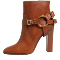 Dolce & Gabbana pruunid pahkluu­saapad DG pandlaga