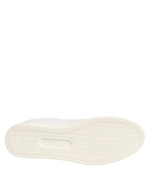 Dolce & Gabbana valged nahast madalad roositikandiga tossud