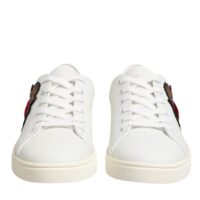 9006052.jpeg Dolce & Gabbana White Leather Sacred Heart Patch Sneakers Shoes