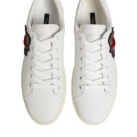 9006053.jpeg Dolce & Gabbana White Leather Sacred Heart Patch Sneakers Shoes