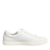9006057-1.jpeg Dolce & Gabbana White Leather Sacred Heart Patch Sneakers Shoes