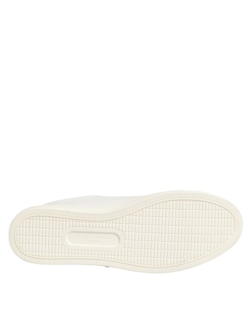 9006058.jpeg Dolce & Gabbana White Leather Sacred Heart Patch Sneakers Shoes