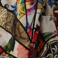 Dolce & Gabbana mitmevärvilised patchwork jacquard kõrge vöökohaga püksid
