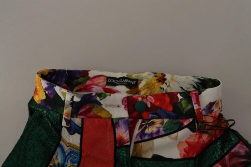 Dolce & Gabbana mitmevärvilised patchwork jacquard kõrge vöökohaga püksid