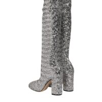 Dolce & Gabbana Hõbedased üle põlve saapad