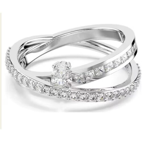 9009656912300_S72101320_P00.jpg Swarovski hõbedane naiste sõrmus, suurus 18