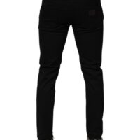 9040377.jpeg Dolce & Gabbana mustad meeste skinny püksid puuvillasegusest kangast