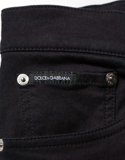 9040379.jpeg Dolce & Gabbana mustad meeste skinny püksid puuvillasegusest kangast