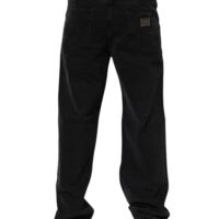 Dolce & Gabbana mustad meeste logo teksad, keskmine vöökoht