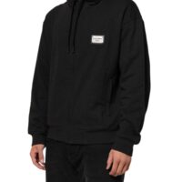 9051600.jpeg Dolce & Gabbana must kapuutsiga täistõmblukuga logo dressipluus