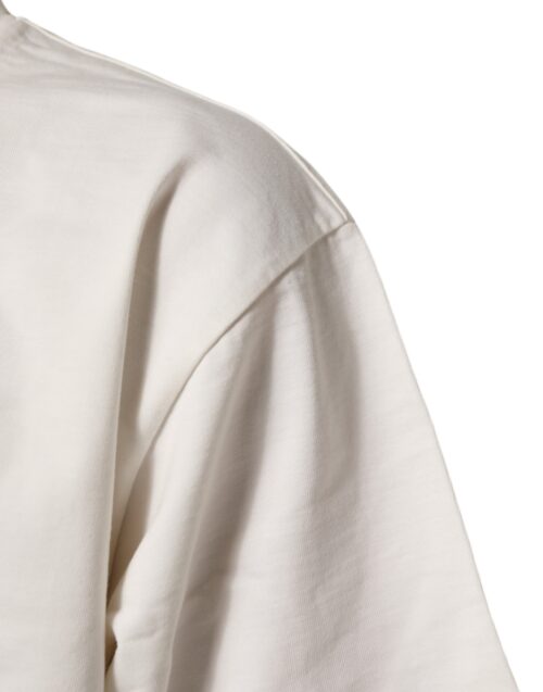 Dolce & Gabbana valge logo trükiga meeste puuvillane T-särk