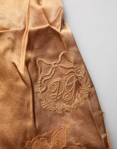 9076102.jpeg Dolce & Gabbana pruun lillelise pitsiga siidsatiinist maika pesu