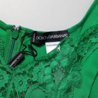 Dolce & Gabbana roheline pitsiline siidist lühikeste varrukateta pesutopp
