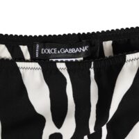 Dolce & Gabbana must-valge sebramustriga slip-aluspüksid