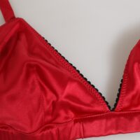 Dolce & Gabbana punane siidist satiinist kolmnurkne pehme korviga rinnahoidja