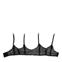 Dolce & Gabbana musta lillelise pitsiga sukahoidja nailonist rihmadega