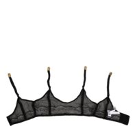 Dolce & Gabbana musta lillelise pitsiga sukahoidja nailonist rihmadega