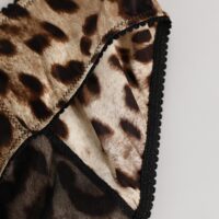 Dolce & Gabbana pruun leopardimustriline siidist keskmise vöökõrgusega aluspesu